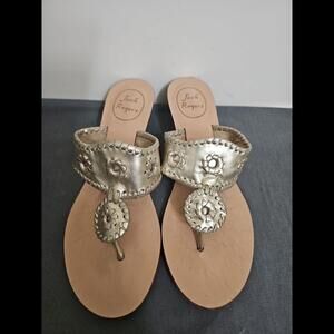 Jack Rogers Capri Women US 8‎ Gold Sandals